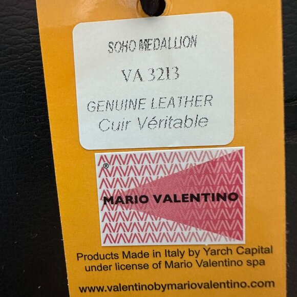 Valentino By Mario Valentino Brown Prince Medallion LeatherTote Look Alike - Picture 15 of 16